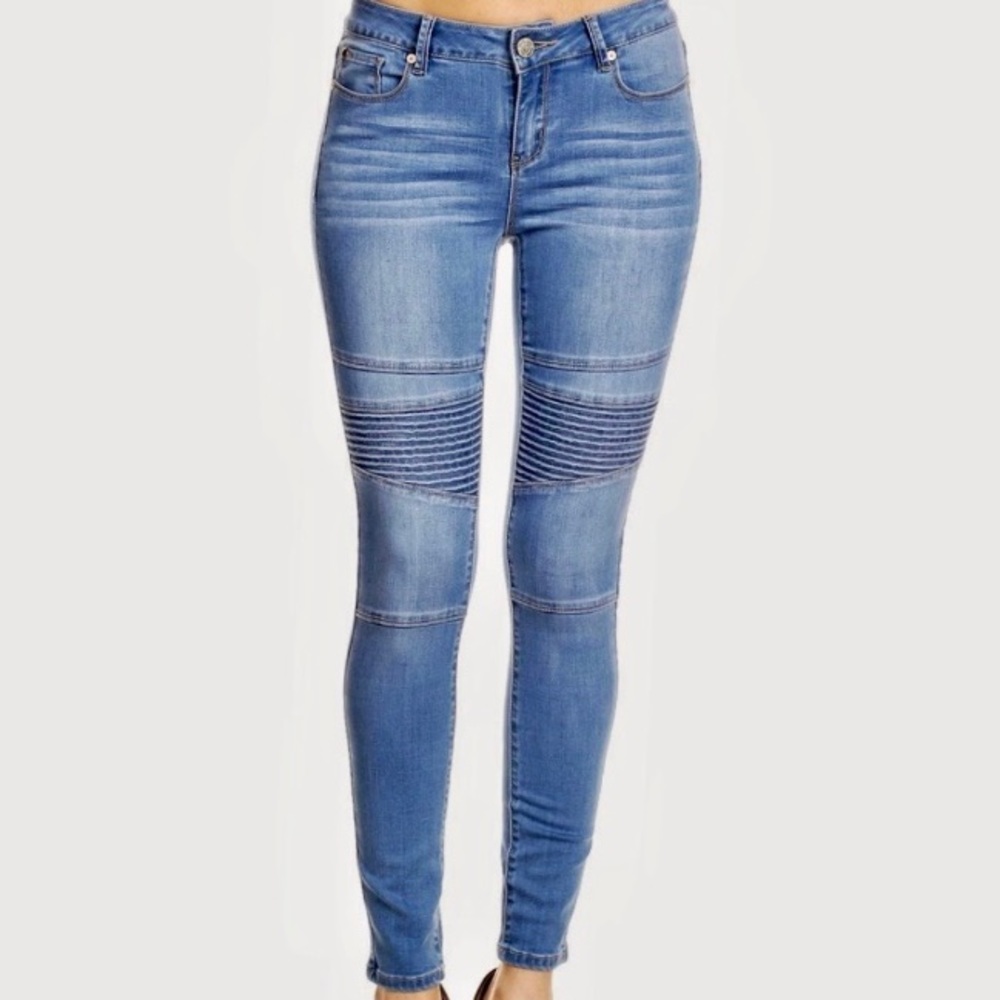 🆕 Women’s Moto Stone Washed Skinny Ankle Jeans
